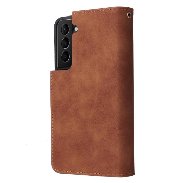 Bild 2, Samsung Galaxy S22 Fodral Multifunktionell Läder Brun