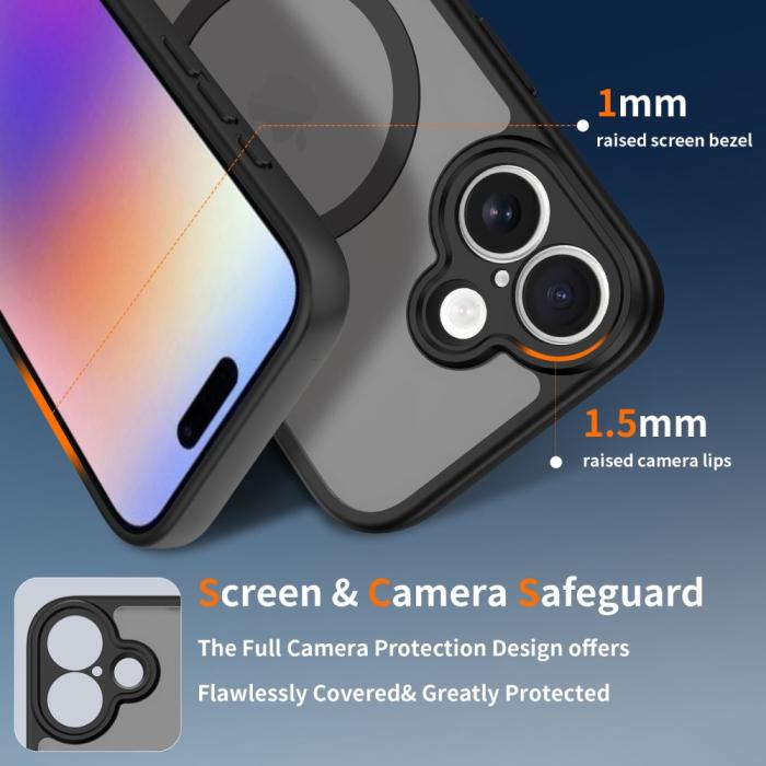 Bild 2, Tech-Protect iPhone 17 Skal MagSafe BasicMag Matt Svart