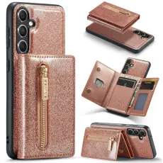 DG.MING Galaxy S23 FE Skal Magnetisk Plånbok Glitter Roséguld