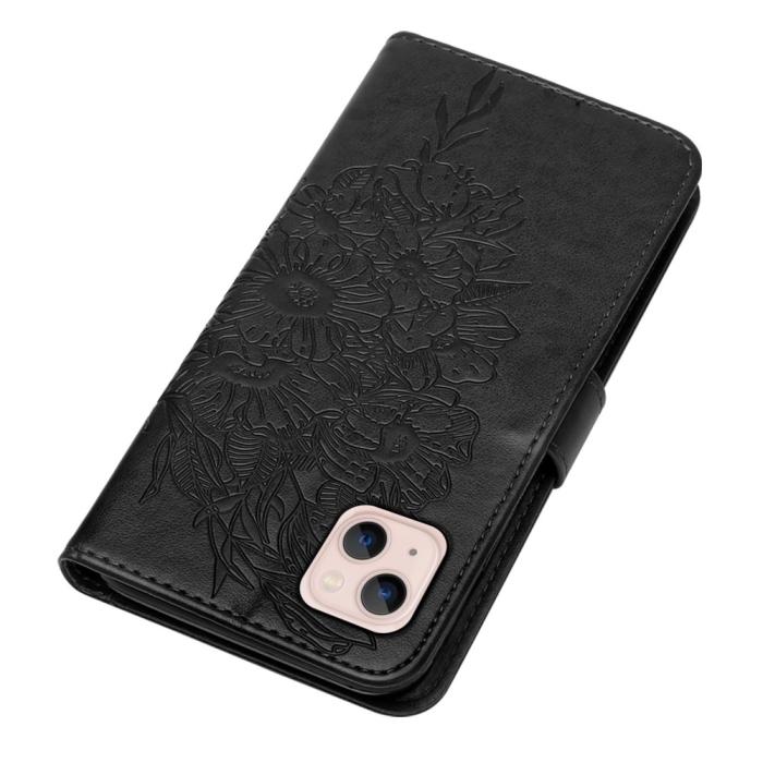 Bild 5, iPhone 15 Fodral Med Tryck Fjäril Svart