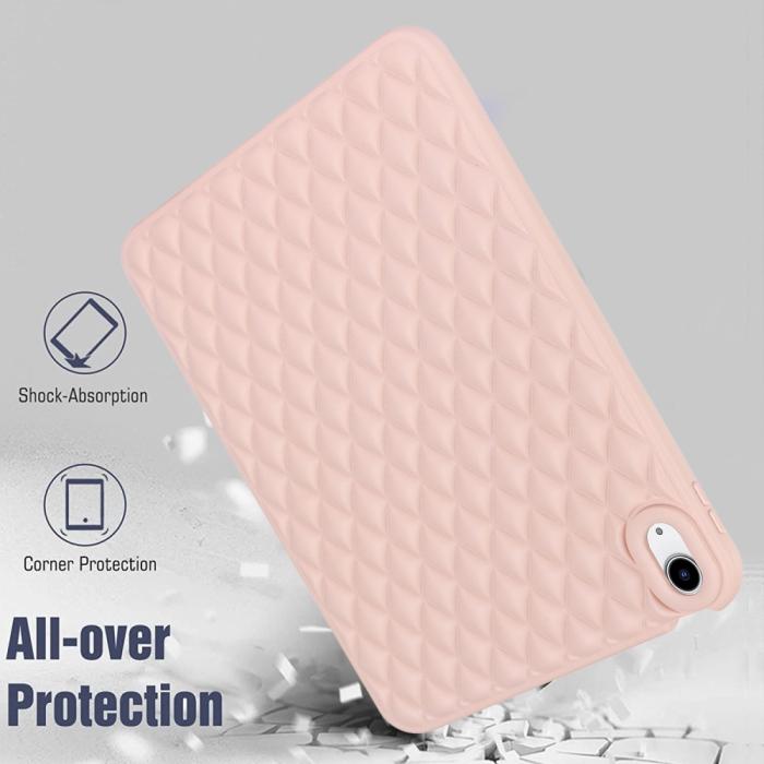 Bild 4, iPad Air 2025-2020 Skal Diamond Textur TPU Rosa