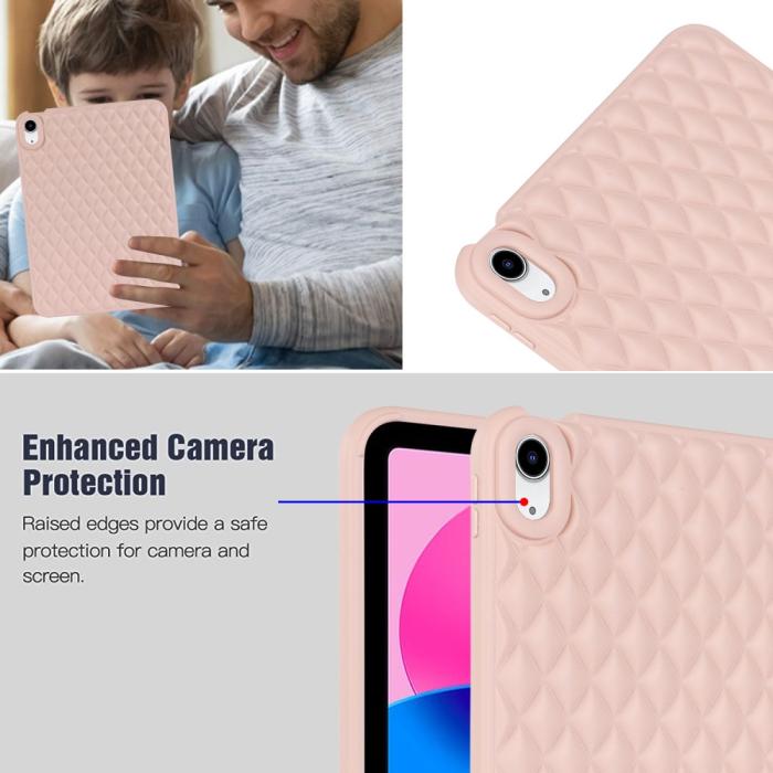 Bild 5, iPad Air 2025-2020 Skal Diamond Textur TPU Rosa