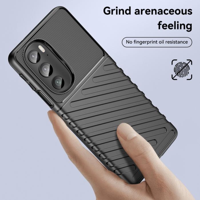 Bild 4, Motorola Edge 30 Pro Skal Twill Textur Svart