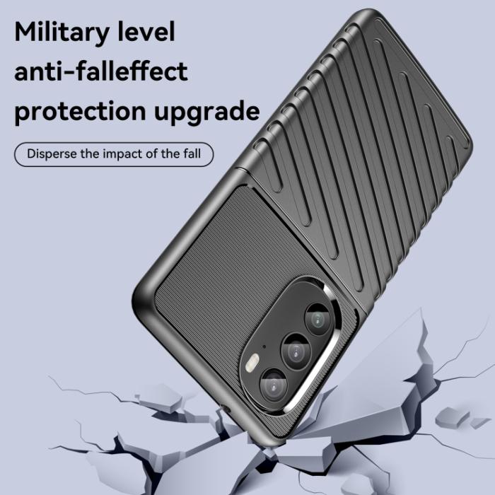 Bild 6, Motorola Edge 30 Pro Skal Twill Textur Svart