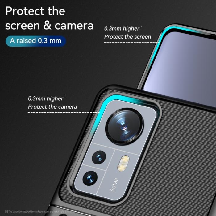 Bild 4, Xiaomi 12 Pro Skal Twill Textur Svart