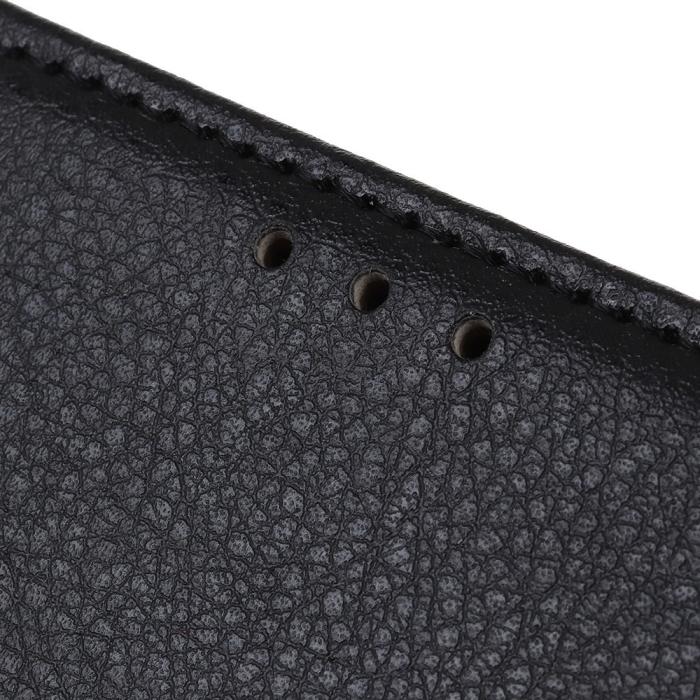 Bild 5, OnePlus Nord 2T 5G Fodral Litchi Läder Svart