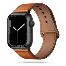 Tech-Protect Äkta Läder Armband Apple Watch 42/44/45/46/49 mm Brun