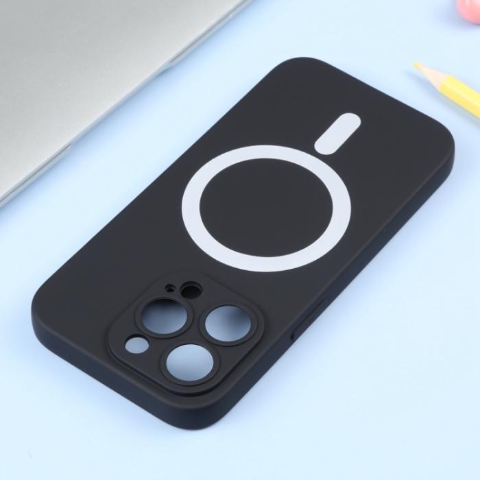 Bild 3, iPhone 14 Pro Skal Liquid MagSafe Silikon Svart