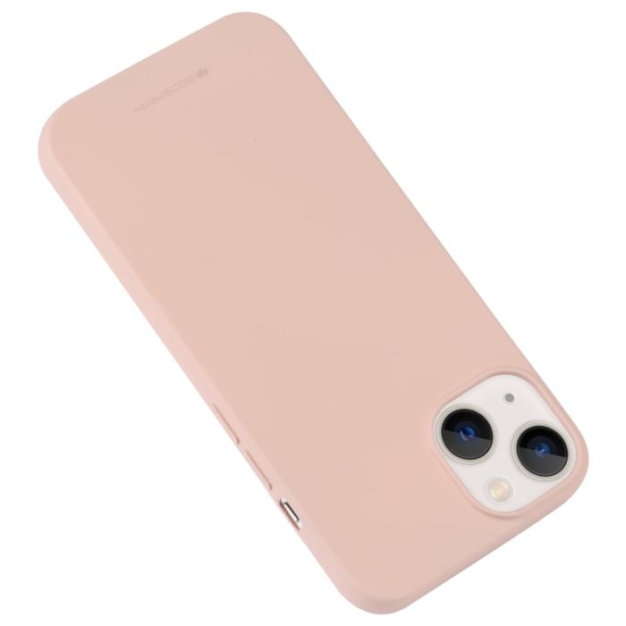 Bild 2, Mercury Goospery iPhone 14 Skal Liquid Skin Touch Ljus Rosa