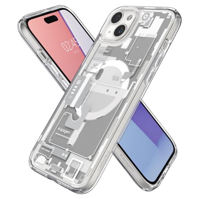 Bild 6, Spigen iPhone 15 Plus Skal MagSafe Ultra Hybrid Zero One White