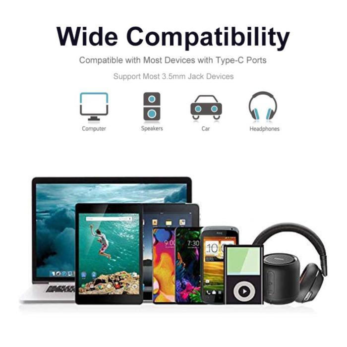 Bild 5, ENKAY USB-C - 3.5 mm AUX Adapter, DAC Svart