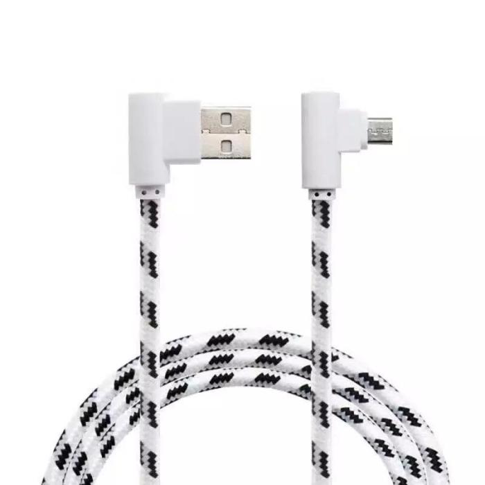 Bild 1, 2M USB-C Vinklad Kabel - Vit