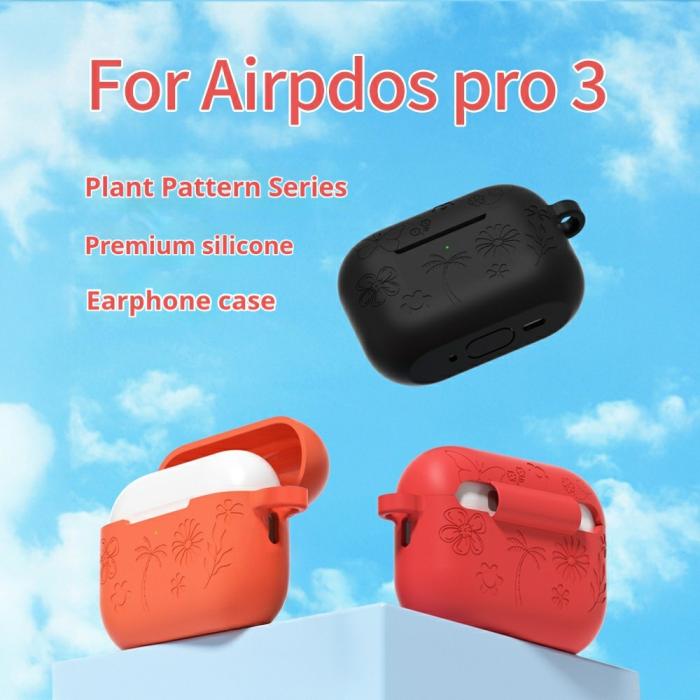 Bild 3, AirPods Pro 3 Skal Med Blommigt Tryck Silikon Lila