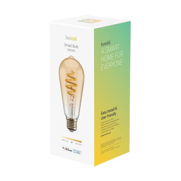 Bild 2, Hombli Smart Lampa Glödtråd E27 ST64-Bärnsten CCT