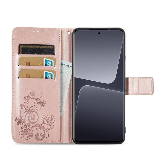 Bild 3, Xiaomi 13 Pro 5G Fodral Med Blommigt Tryck Roséguld