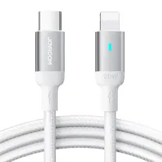 Joyroom 2m 20W PD USB-C - Lightning Nylonkabel Vit