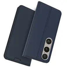 Sony Xperia 1 VII Fodral Flip L&auml;der Bl&aring;
