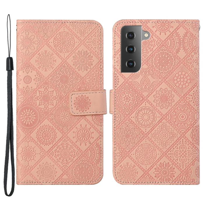 Bild 1, Samsung Galaxy S22 Plus Fodral Tryckta Mandala Blommor Roséguld