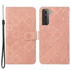 Samsung Galaxy S22 Plus Fodral Tryckta Mandala Blommor Roséguld