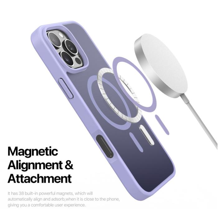 Bild 5, DUX DUCIS iPhone 16 Pro Skal MagSafe Yind Series Matt Lila