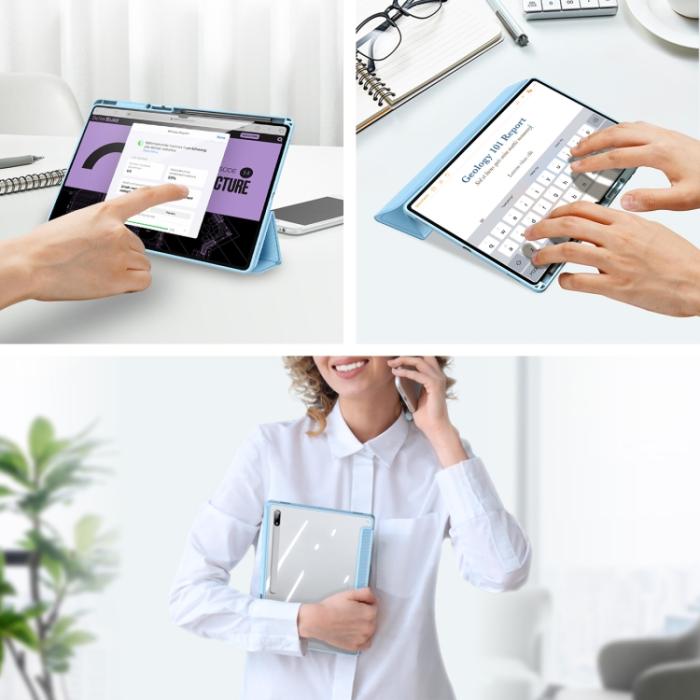 Bild 4, DUX DUCIS Galaxy Tab S8 Ultra Fodral TOBY Tri-Fold Blå