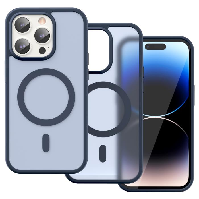 Bild 2, ColorPop iPhone 14 Pro Skal CH MagSafe Matt Mörk Blå