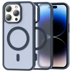 ColorPop iPhone 14 Pro Skal CH MagSafe Matt M&ouml;rk Bl&aring;