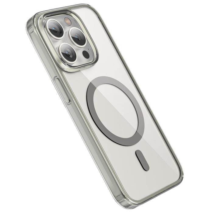 Bild 3, ColorPop iPhone 15 Pro Max Skal CH MagSafe Transparent/Titanium