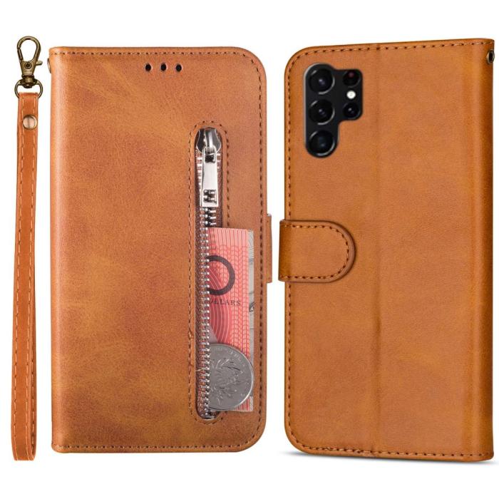 Bild 1, Samsung Galaxy S23 Ultra Fodral Multifunktionell Brun