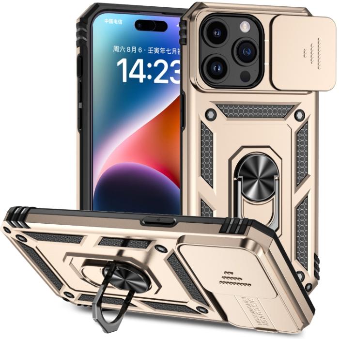 Bild 1, iPhone 15 Pro Skal CamShield Armor Ring Guld