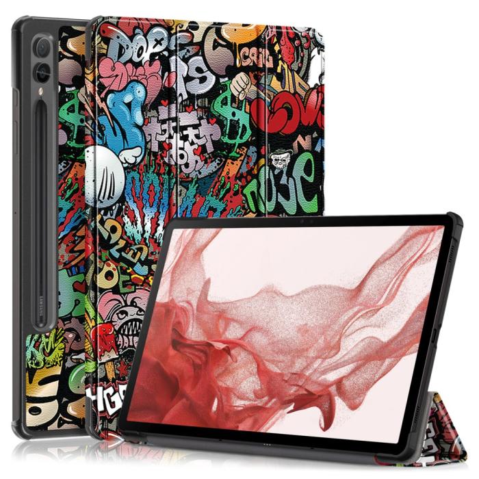 Bild 1, Samsung Galaxy Tab S9 Fodral Tri-Fold Grafitti