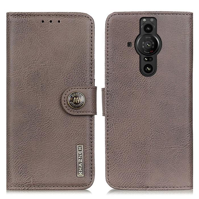 Bild 1, KHAZNEH Sony Xperia Pro-I Fodral Läder Grå