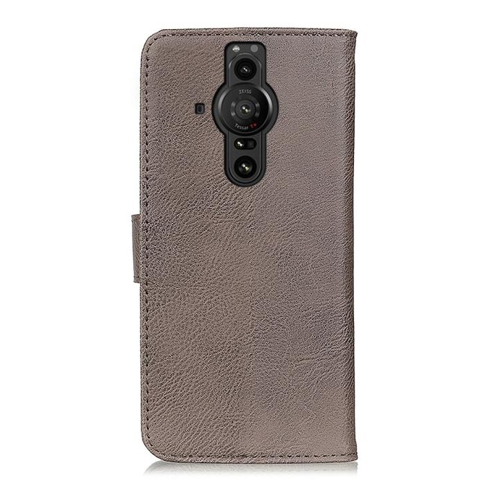 Bild 3, KHAZNEH Sony Xperia Pro-I Fodral Läder Grå