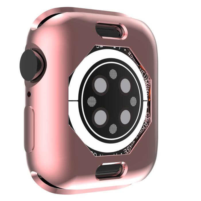 Bild 5, Apple Watch 7/8 45mm Skal TPU Electroplate Rosa