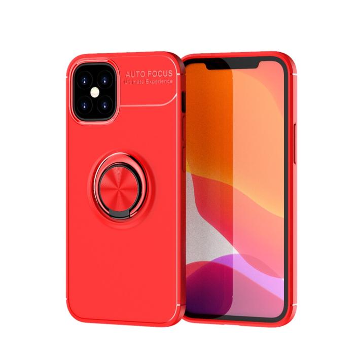 Bild 1, iPhone 12 Mini - Ring Skal - Röd