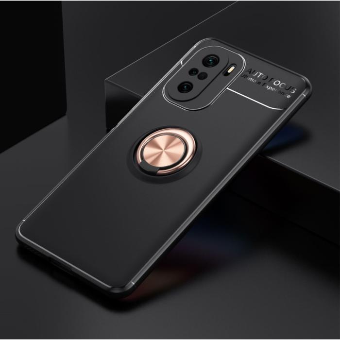 Bild 3, Xiaomi Mi 11i - Ring Skal - Svart/Roséguld