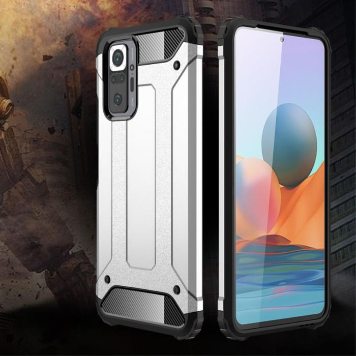 Bild 2, Xiaomi Redmi Note 10 Pro - Shockproof Armor Hybrid Skal - Guld