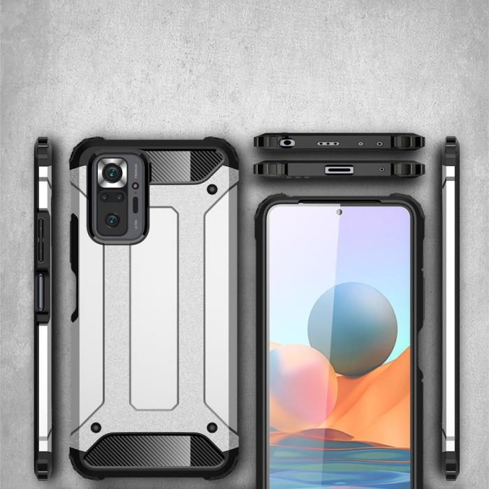 Bild 3, Xiaomi Redmi Note 10 Pro - Shockproof Armor Hybrid Skal - Guld