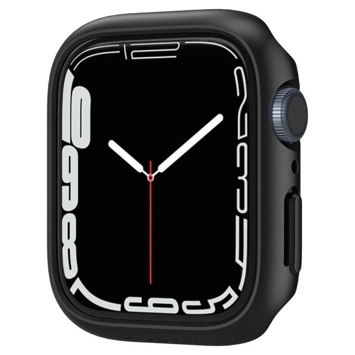 Bild 2, Spigen Apple Watch 7/8 45 mm Skal Thin Fit Svart
