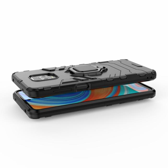 Bild 4, Xiaomi Redmi Note 9 Pro/Note 9S - Hybrid Ring Skal - Svart