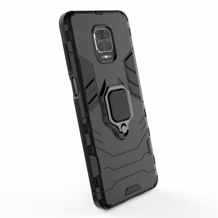 Bild 5, Xiaomi Redmi Note 9 Pro/Note 9S - Hybrid Ring Skal - Svart