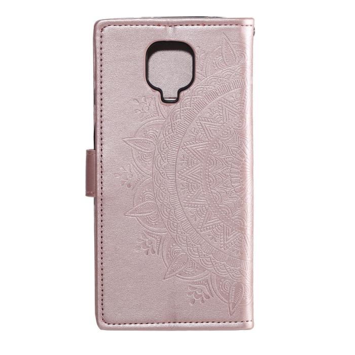 Bild 3, Xiaomi Redmi Note 9 Pro/Note 9S - Mandala Plånboksfodral - Roséguld