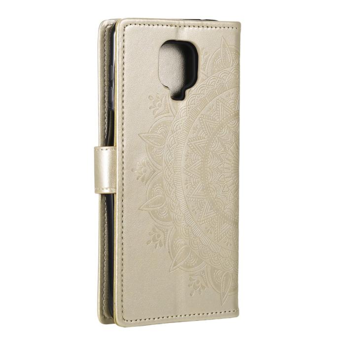 Bild 5, Xiaomi Redmi Note 9 Pro/Note 9S - Mandala Plånboksfodral - Guld