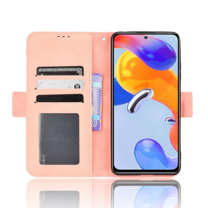 Bild 4, Xiaomi Redmi Note 11 Pro 5G Fodral Avtagbart Kortfodral Ljus Rosa