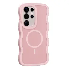 Samsung Galaxy S24 Ultra Skal MagSafe Wavy Matt Rosa