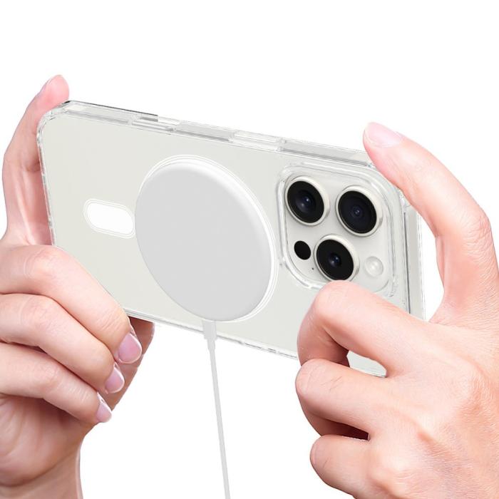 Bild 4, iPhone 16 Pro Max Skal Akryl/TPU MagSafe Transparent