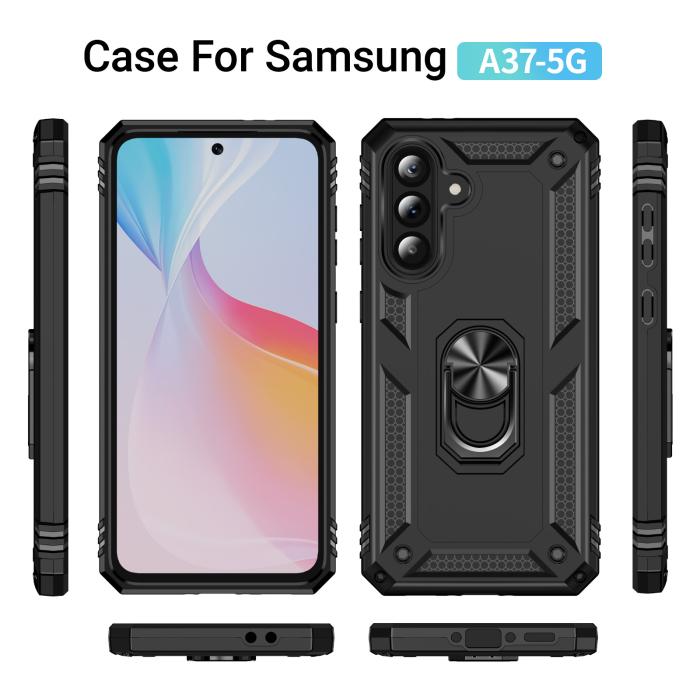 Bild 5, Samsung Galaxy A37 5G Skal Shockproof Hybrid Ring Svart