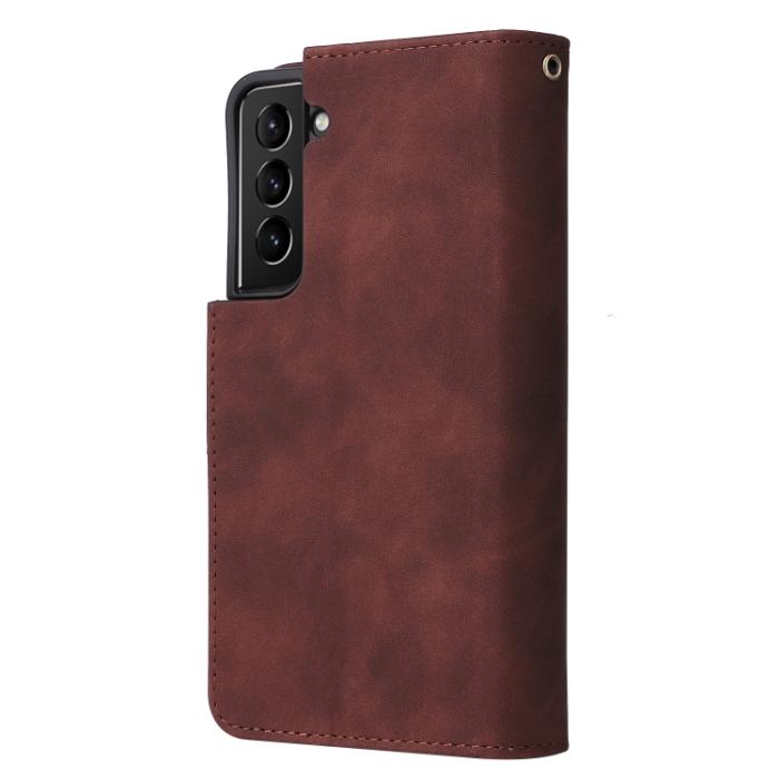 Bild 2, Samsung Galaxy S22 Fodral Multifunktionell Läder Brun