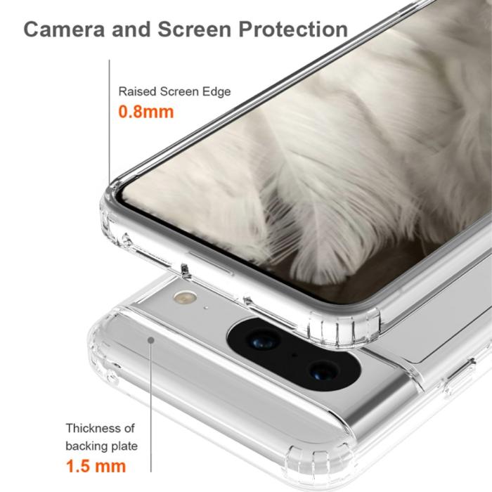 Bild 4, Google Pixel 8 Skal Akryl/TPU Hybrid Transparent