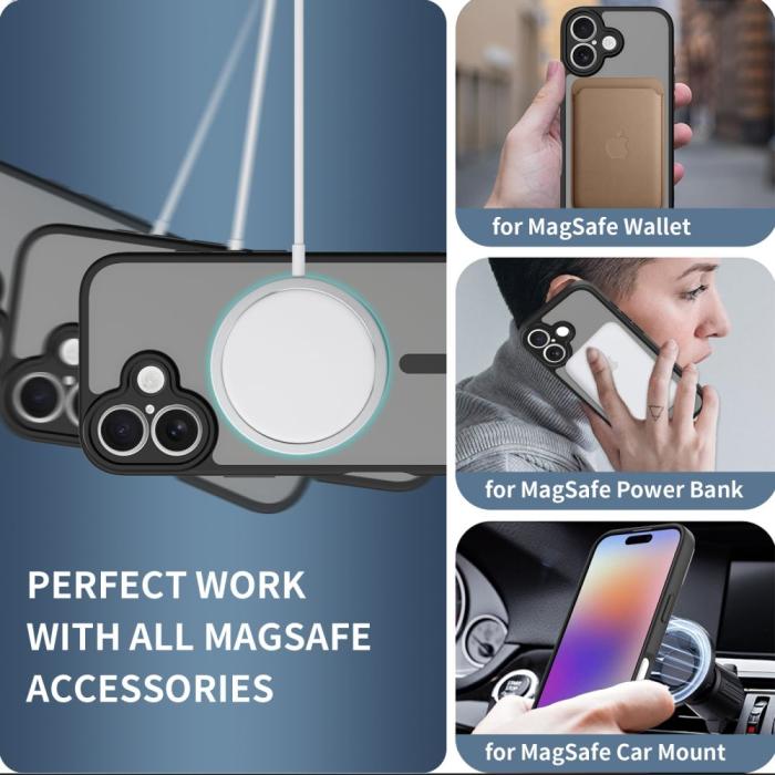 Bild 4, Tech-Protect iPhone 17 Skal MagSafe BasicMag Matt Svart